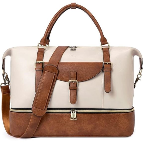 CLUCI Women's Leather Weekender Travel Duffel Bag
