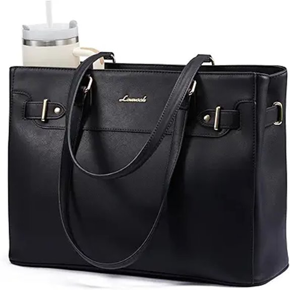 LOVEVOOK Women's Laptop Tote Bag with Cup Holder