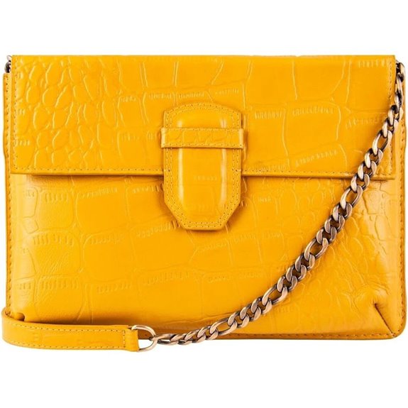 Womens Leather Clutch Cross Body Shoulder Printed Cowhide Bag