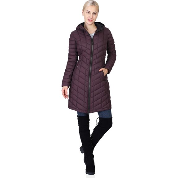 Outdoor Ventures Women's Hooded Lightweight Puffer Coat