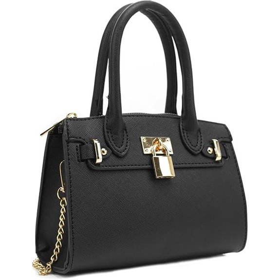 EVVE Women's Evening Clutch Bag with Chain and Lock