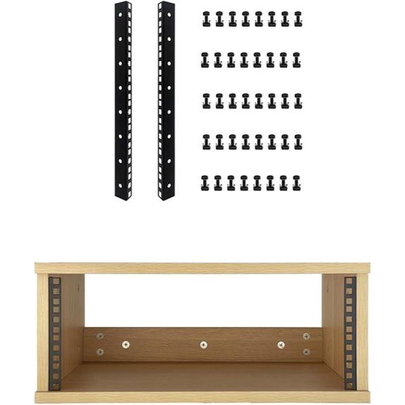 4U Wooden Desktop and Rack Bundle for Audio Equipment