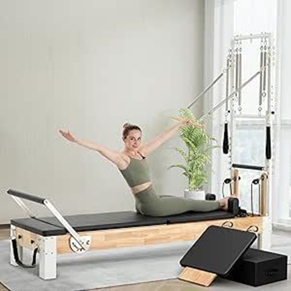 PAETA Wooden Pilates Reformer with Tower & Accessories