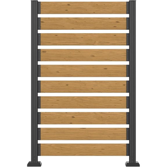 MUPATER No Dig Wooden Privacy Screen (1 Panel)