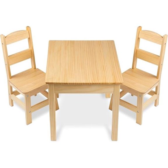Melissa & Doug Wooden Toddler Table and Chairs Set