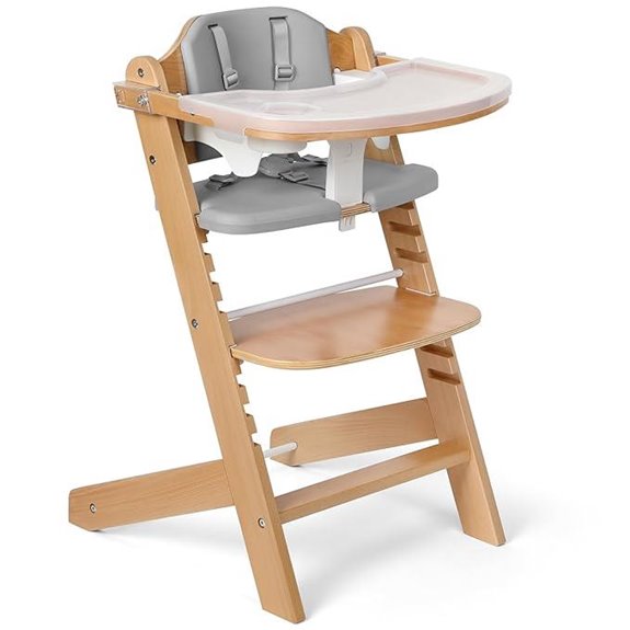 Cowiewie 3-in-1 Wooden High Chair with Cushions