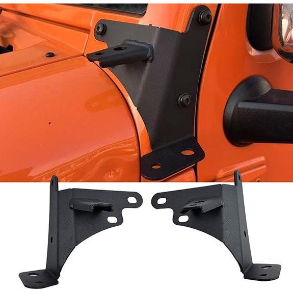 Lower Windshield Hinge Mounting Brackets for Wrangler JK
