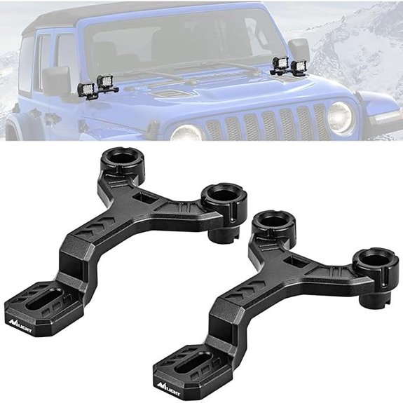Nilight Dual Light Mounting Bracket for Wrangler JL/JLU/JT
