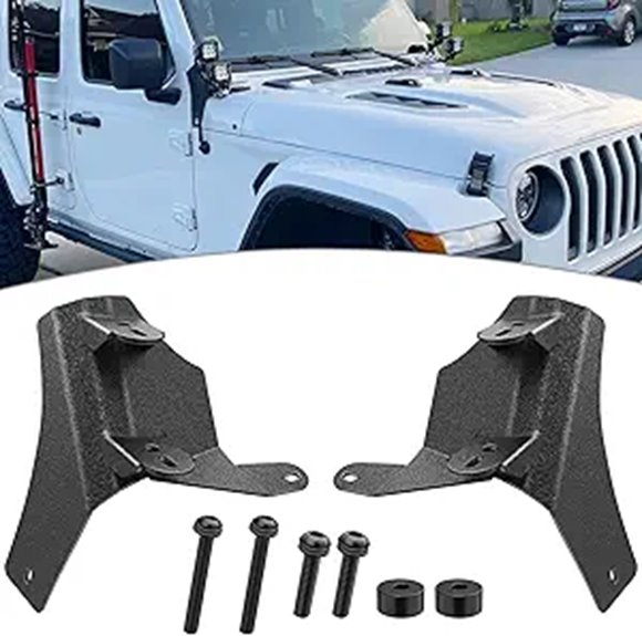 Nilight Windshield Hinge Mounting Brackets for Wrangler JL