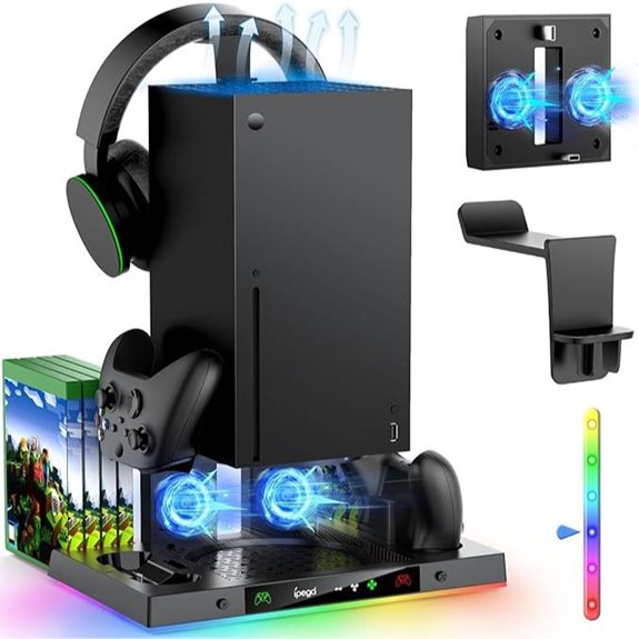 MENEEA Xbox Series X Cooling Fan & Charging Dock