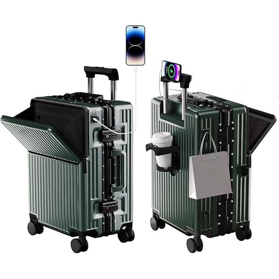 Zipperless Expandable Hard Shell Carry-On Suitcase