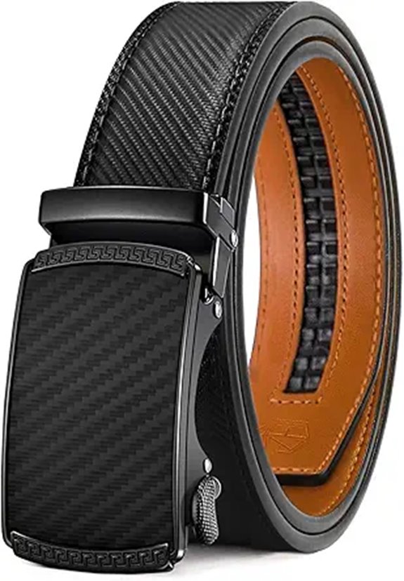 Zitahli Men's Leather Ratchet Dress Belt