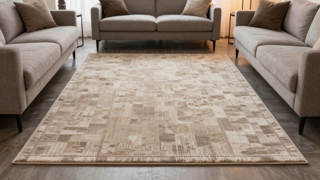 all furniture on rug