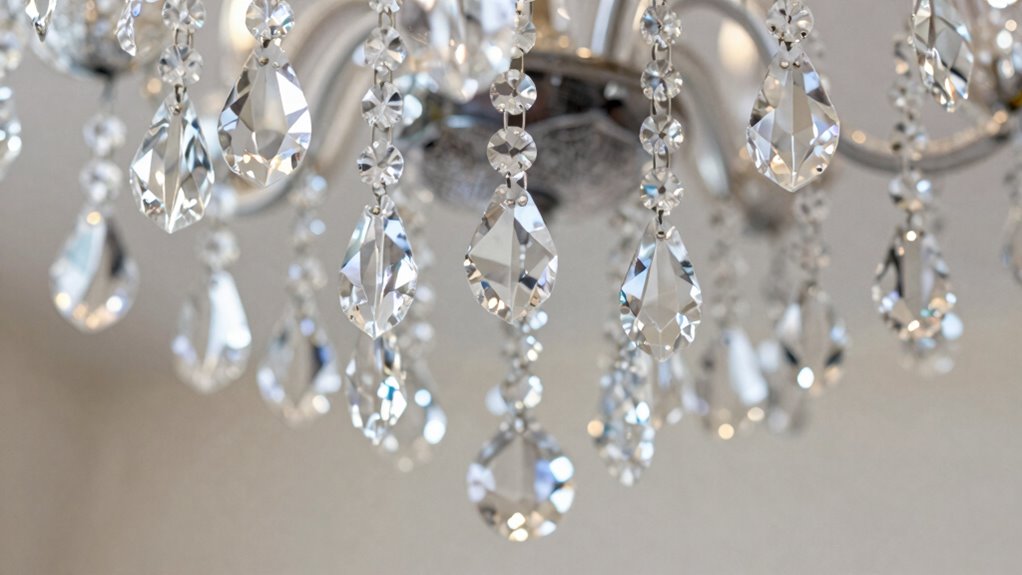 carefully clean crystal chandelier