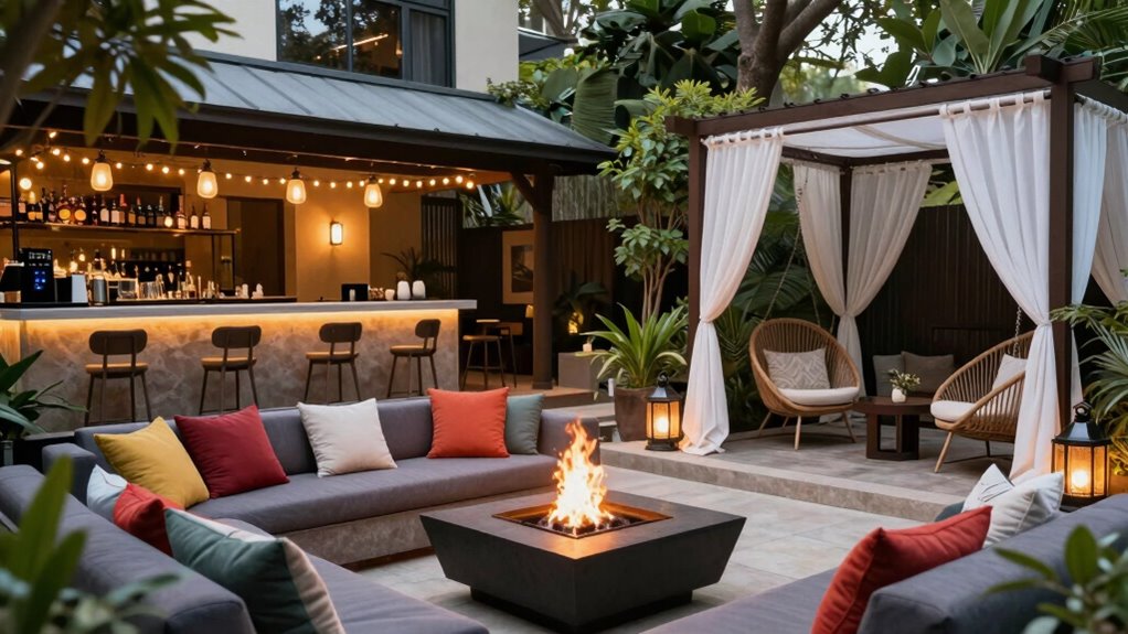 comfortable relaxing lounge area