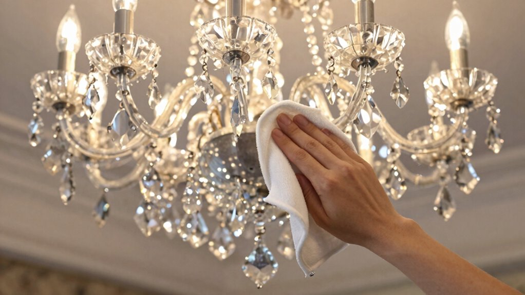 consistent crystal chandelier maintenance