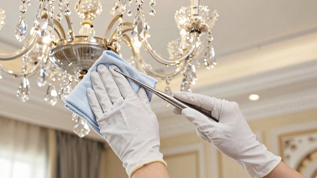 essential chandelier cleaning supplies