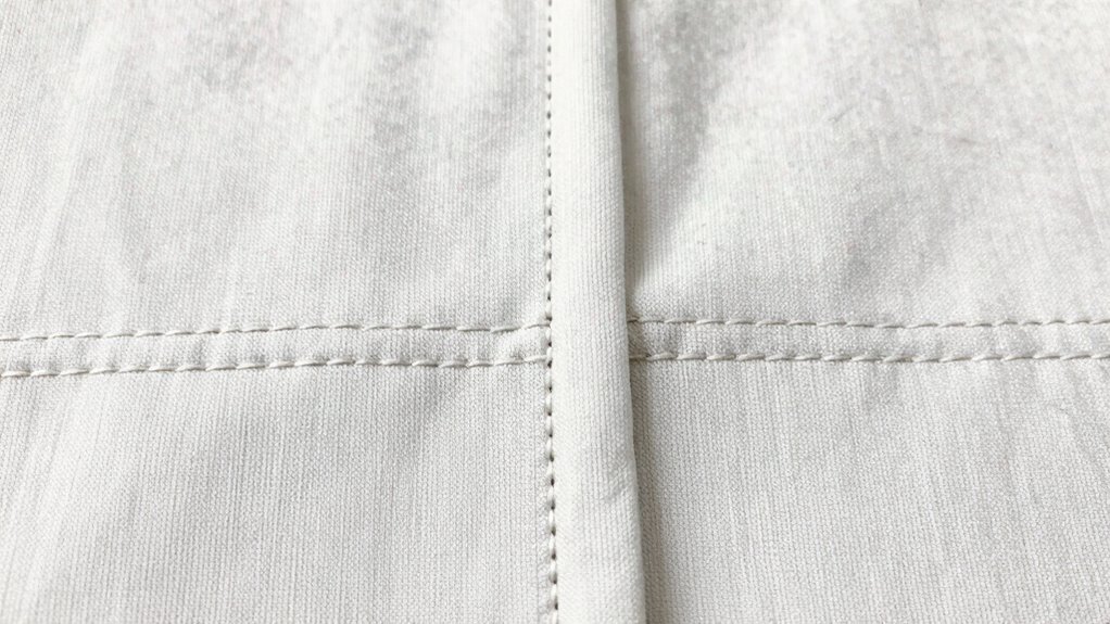 even stitching and seams