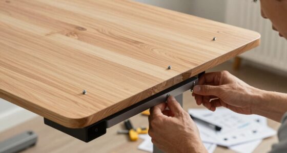 improper standing desk assembly