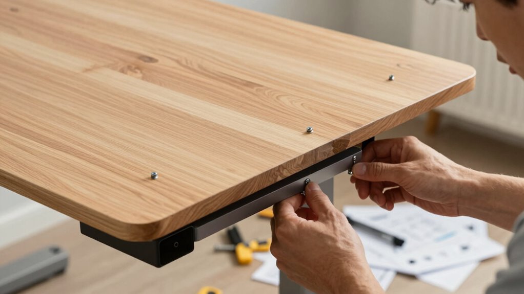 improper standing desk assembly