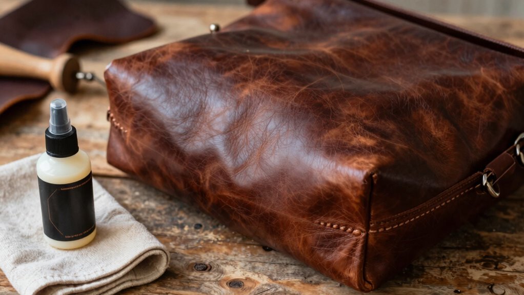 leather conditioning and buffing