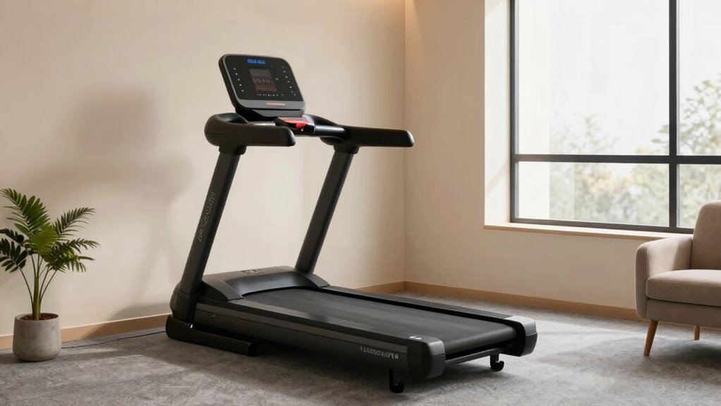quiet space saving treadmill features