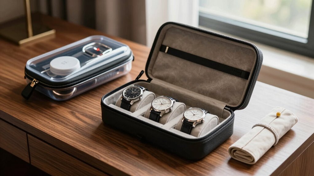 secure padded watch transportation