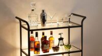 stylish bar cart arrangement