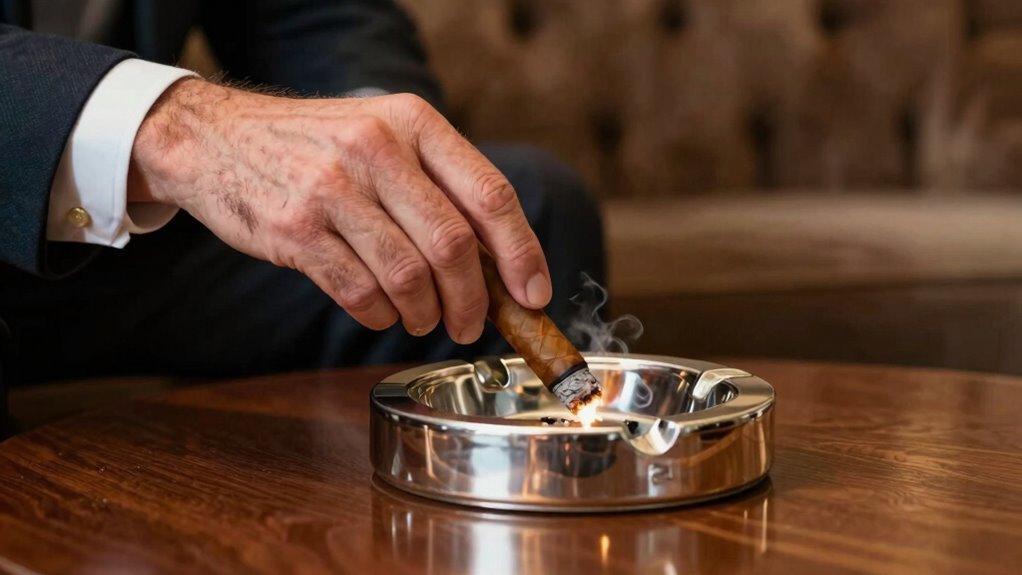 tap ash before cracking