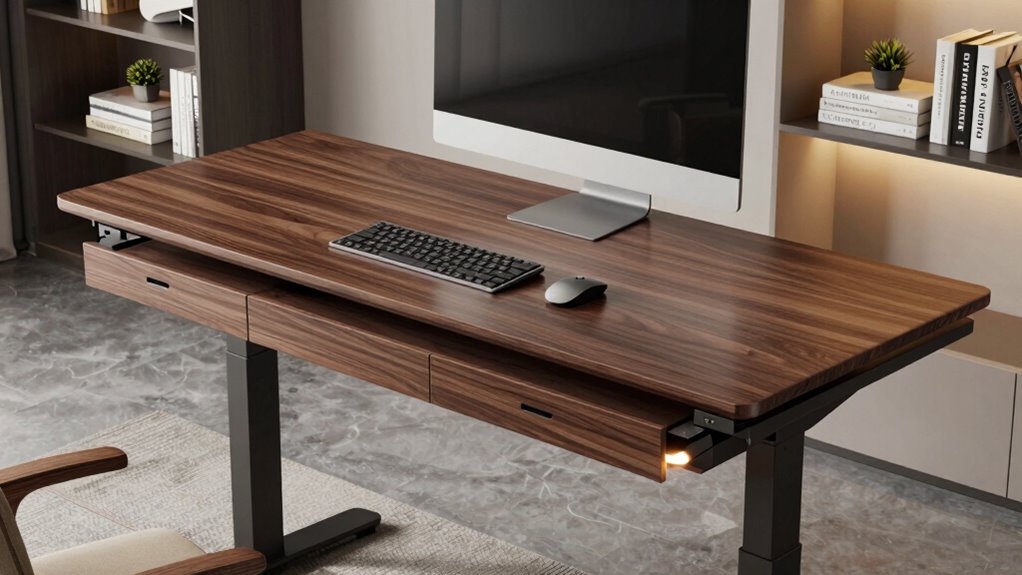 top electric desks with drawers