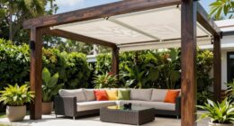 top retractable canopy pergolas