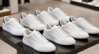 top white leather sneakers