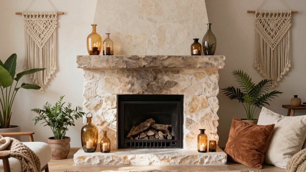 balance natural textures harmoniously