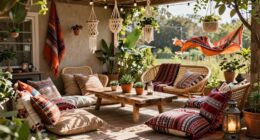 boho outdoor lounge design