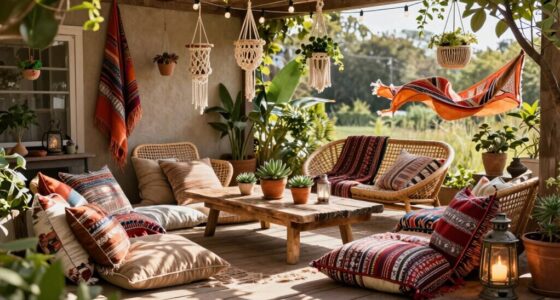 boho outdoor lounge design