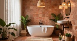 boho spa bathroom decor