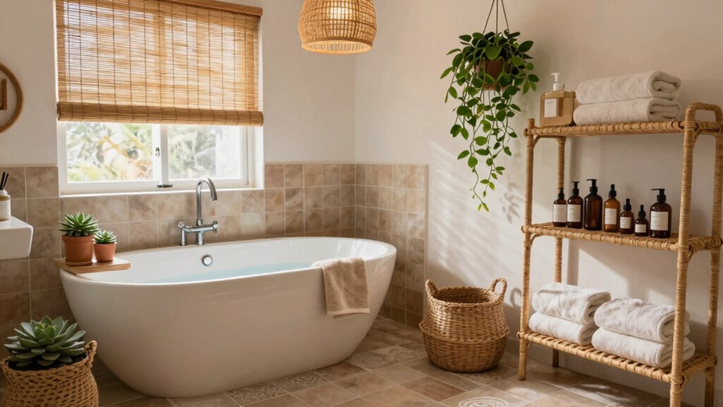 boho spa bathroom retreat