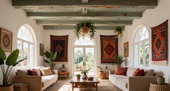 ceiling height enhances boho