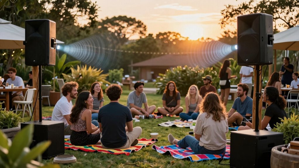 clear strategic outdoor sound distribution