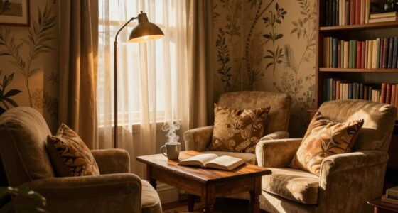 comfortable inviting reading space