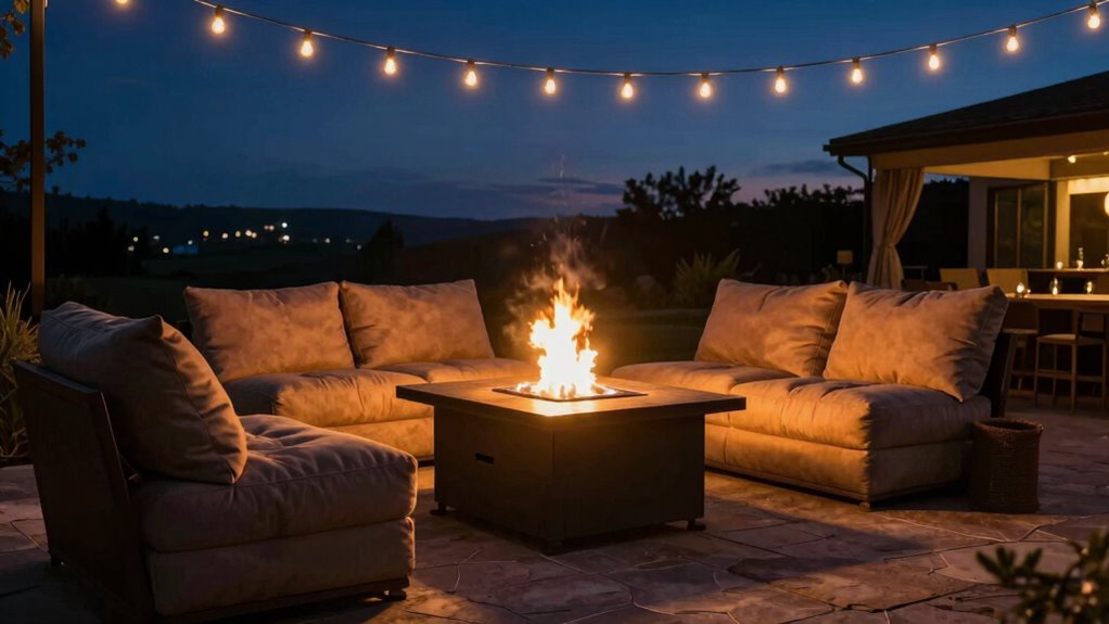 cozy well lit seating arrangement