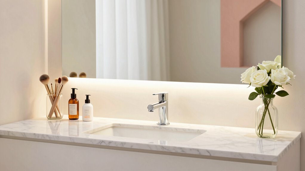 elegant organized vanity space