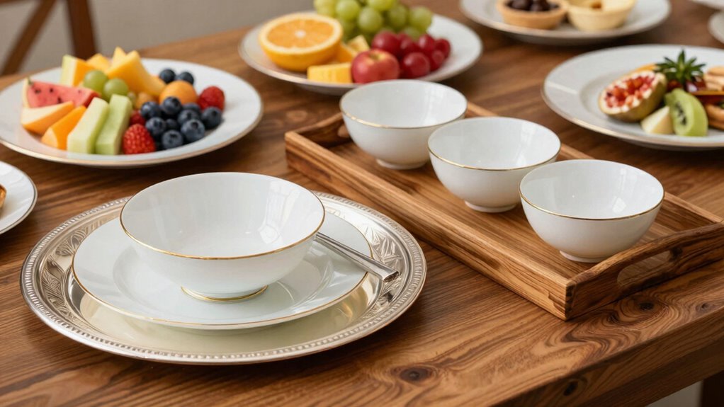 elegant serving piece selection