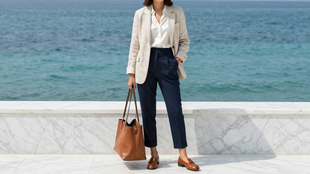 elegant sustainable travel wardrobe