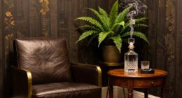 elegant understated smoking nook