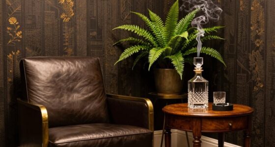 elegant understated smoking nook
