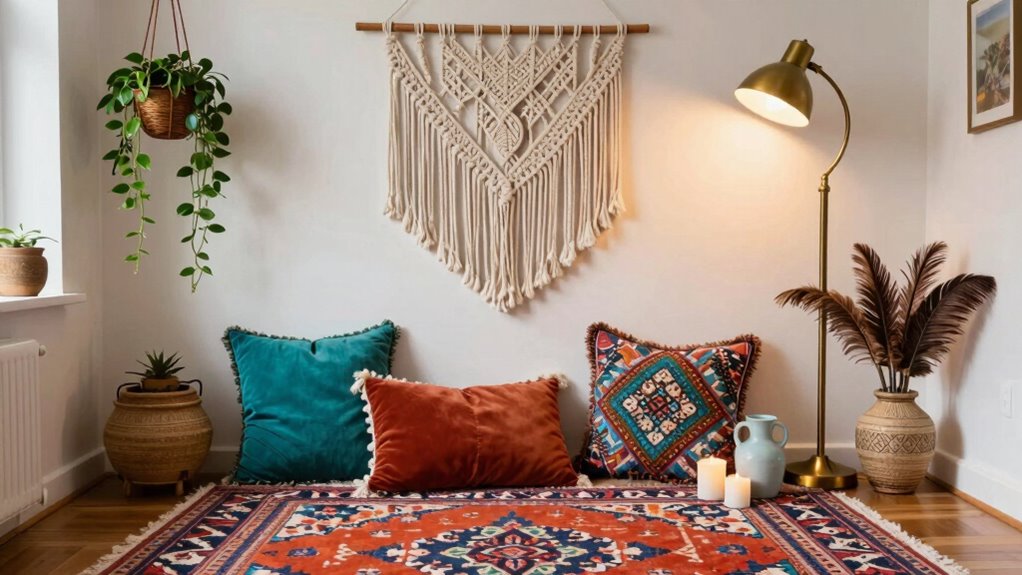 flexible boho rental decor