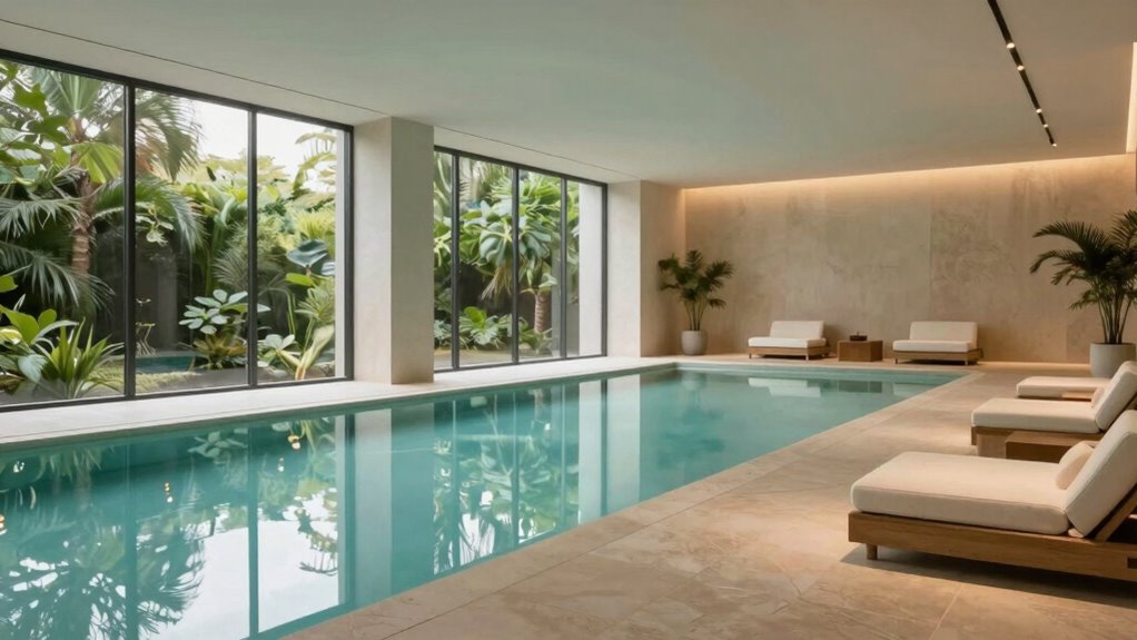 luxurious wellness pool retreat