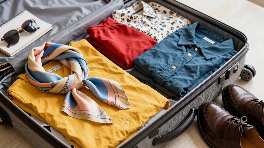 organized attractive travel packing