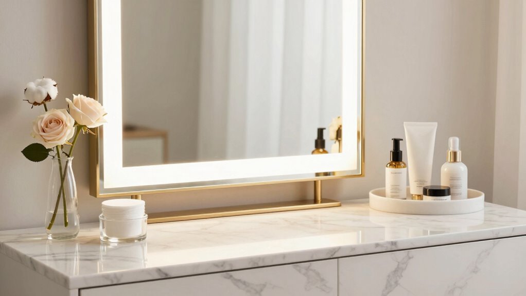 organized elegant vanity space